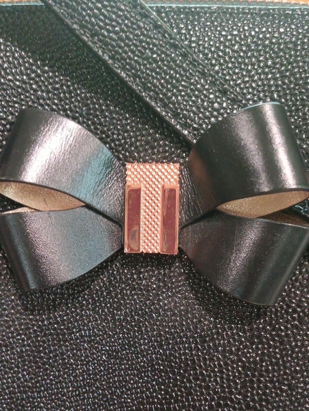 Ted Baker Black Satchel with Bow and Rose-Gold Accent - Picture 2 of 15